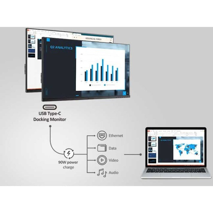 ViewSonic VG2455_56A_H2 24 Inch Dual Pack Head-Only 1080p IPS Monitors with USB C 3.2 with 90W Power Delivery, Docking Built-In, HDMI, VGA for Home and Office VG2455_56A_H2