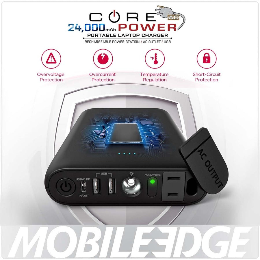 Mobile Edge CORE Power 24,000mAh AC/USB Laptop Power Charger MEACL24000