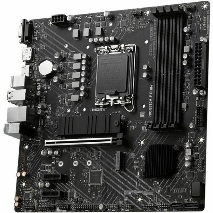 MSI Pro PRO B760M-P DDR4 Gaming Desktop Motherboard - Intel B760 Chipset - Socket LGA-1700 - Mini ATX B760MPD4