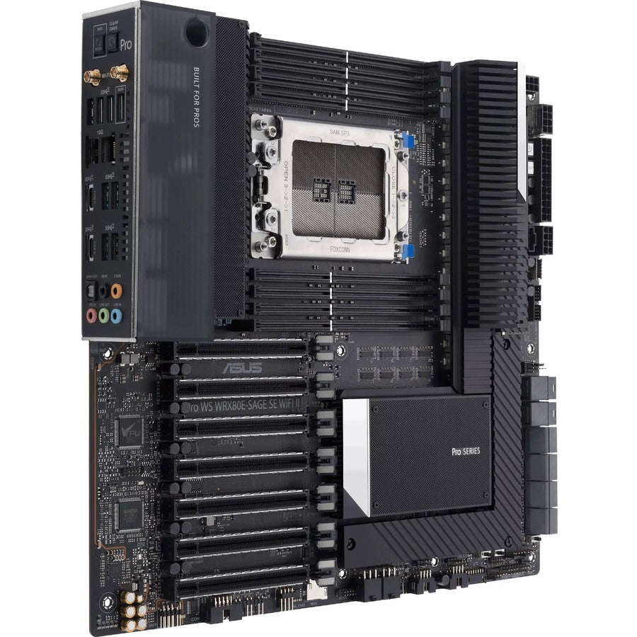 Asus WS WRX80E-SAGE SE WIFI II Desktop Motherboard - AMD WRX80 Chipset - Socket sWRX8 - Extended ATX PRO WS WRX80E-SAGE SE WIFI II