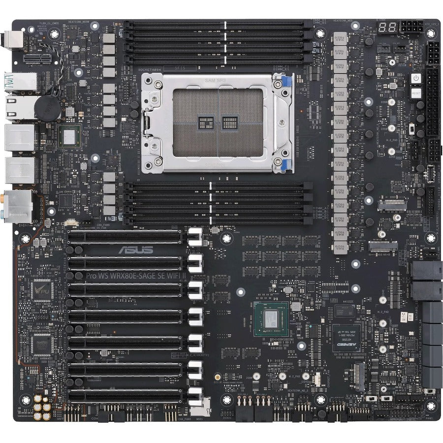 Asus WS WRX80E-SAGE SE WIFI II Desktop Motherboard - AMD WRX80 Chipset - Socket sWRX8 - Extended ATX PRO WS WRX80E-SAGE SE WIFI II