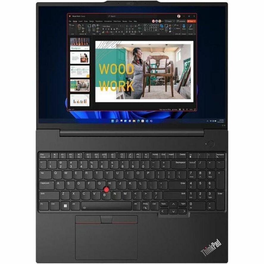 Lenovo ThinkPad E16 Gen 1 21JT001AUS 16" Touchscreen Notebook - WUXGA - AMD Ryzen 7 7730U - 16 GB - 512 GB SSD - English Keyboard - Graphite Black 21JT001AUS