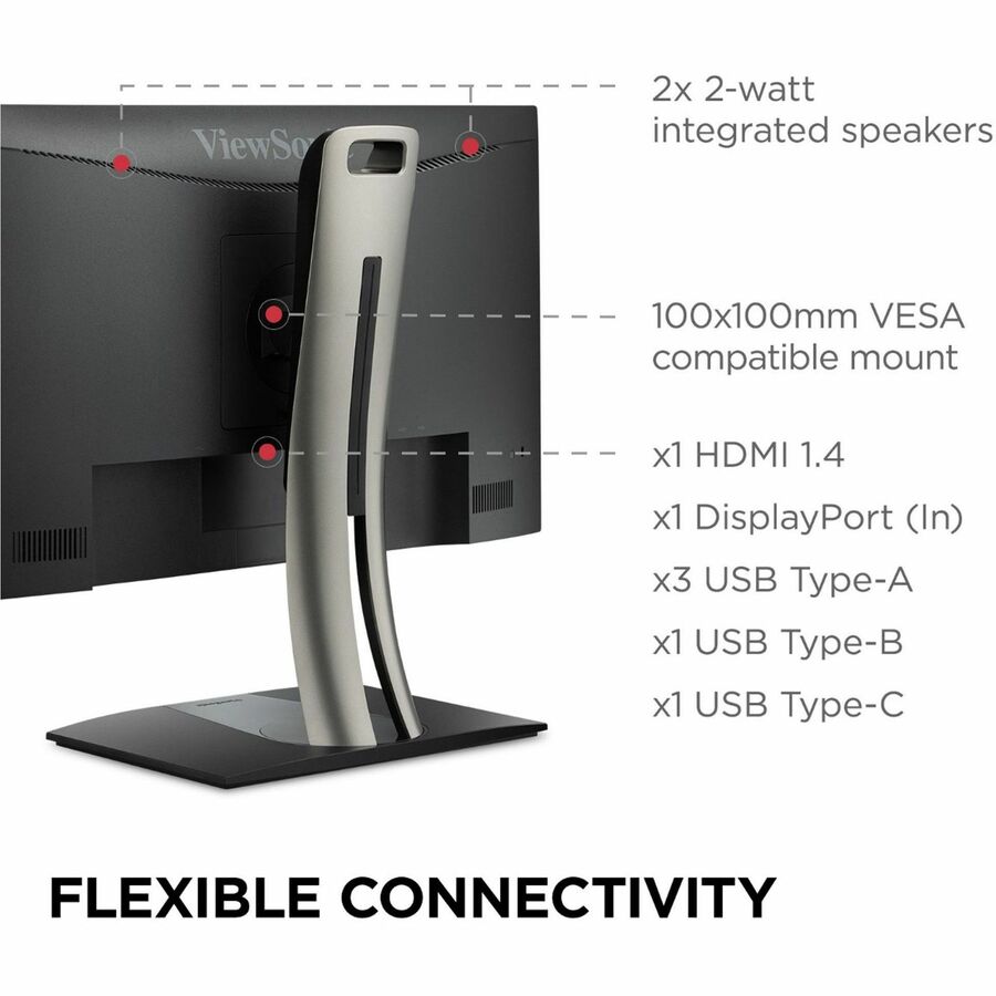 ViewSonic VP2456 24 Inch 1080p IPS Monitor with Ultra-Thin Bezels, Pantone Validated, HDMI, DisplayPort and 60W USB C VP2456