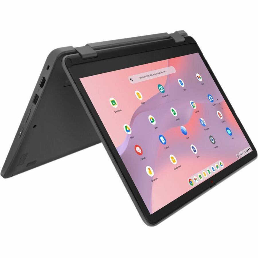 Lenovo 500e Yoga Chromebook Gen 4 82W40009US 12.2" Touchscreen Convertible 2 in 1 Chromebook - WUXGA - Intel N100 - 4 GB - 32 GB Flash Memory - English Keyboard - Graphite Gray 82W40009US