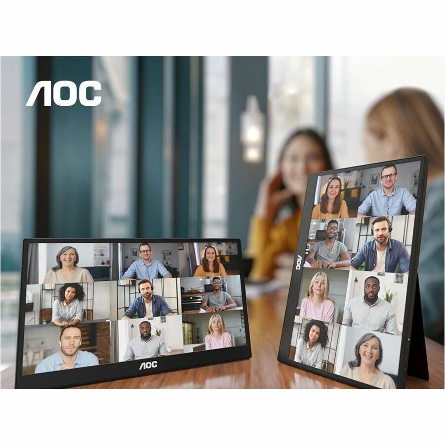 AOC 16T3E 16" Class Full HD LED Monitor - 16:9 - Black 16T3E