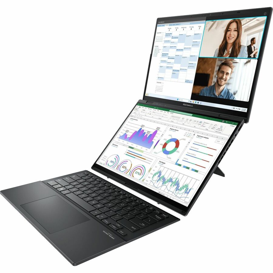 Asus ZenBook Duo UX8406 UX8406MA-PS99T 14" Touchscreen Detachable 2 in 1 Notebook - 3K - Intel Core Ultra 9 185H - Intel Evo Platform - 32 GB - 1 TB SSD - Inkwell Gray UX8406MA-PS99T