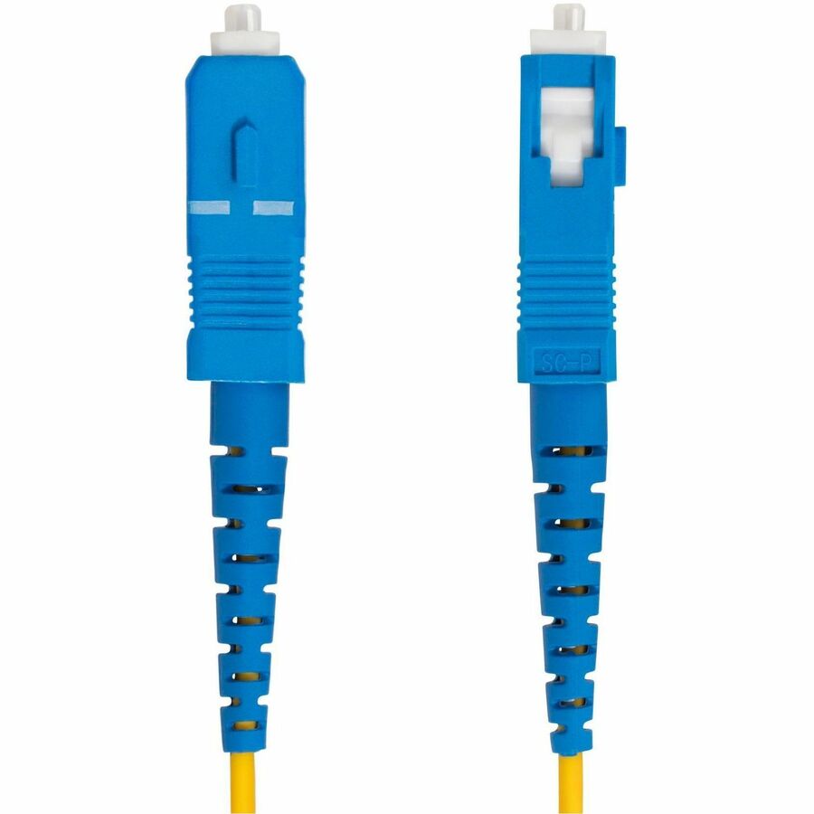 StarTech.com 15m (49.2ft) LC to SC (UPC) OS2 Single Mode Simplex Fiber Optic Cable, 9/125, 40G/100G, Low Insertion Loss, LSZH Jumper Cord SPSMLCSC-OS2-15M