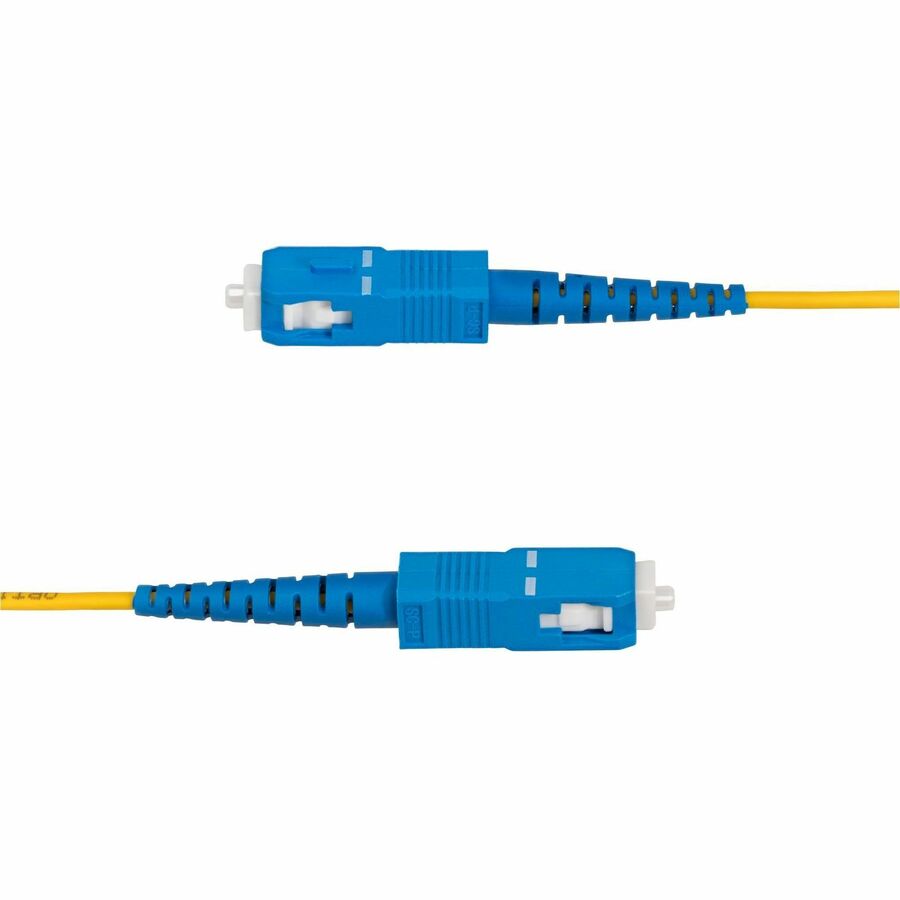 StarTech.com 15m (49.2ft) LC to SC (UPC) OS2 Single Mode Simplex Fiber Optic Cable, 9/125, 40G/100G, Low Insertion Loss, LSZH Jumper Cord SPSMLCSC-OS2-15M