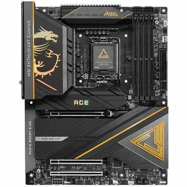 MSI MEG Z890 ACE ATX Motherboard LGA 1851 for Intel Core Ultra series 2 CPU with DDR5 RAM supports Z890ACE