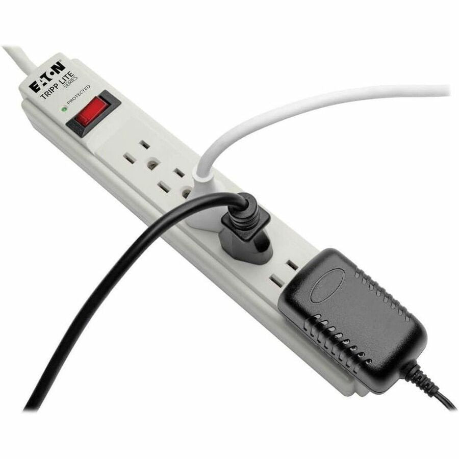 Eaton Tripp Lite Series Protect It! 6-Outlet Surge Protector, 4 ft. (1.22 m) Cord, 790 Joules, Diagnostic LED, Light Gray Housing TLP604