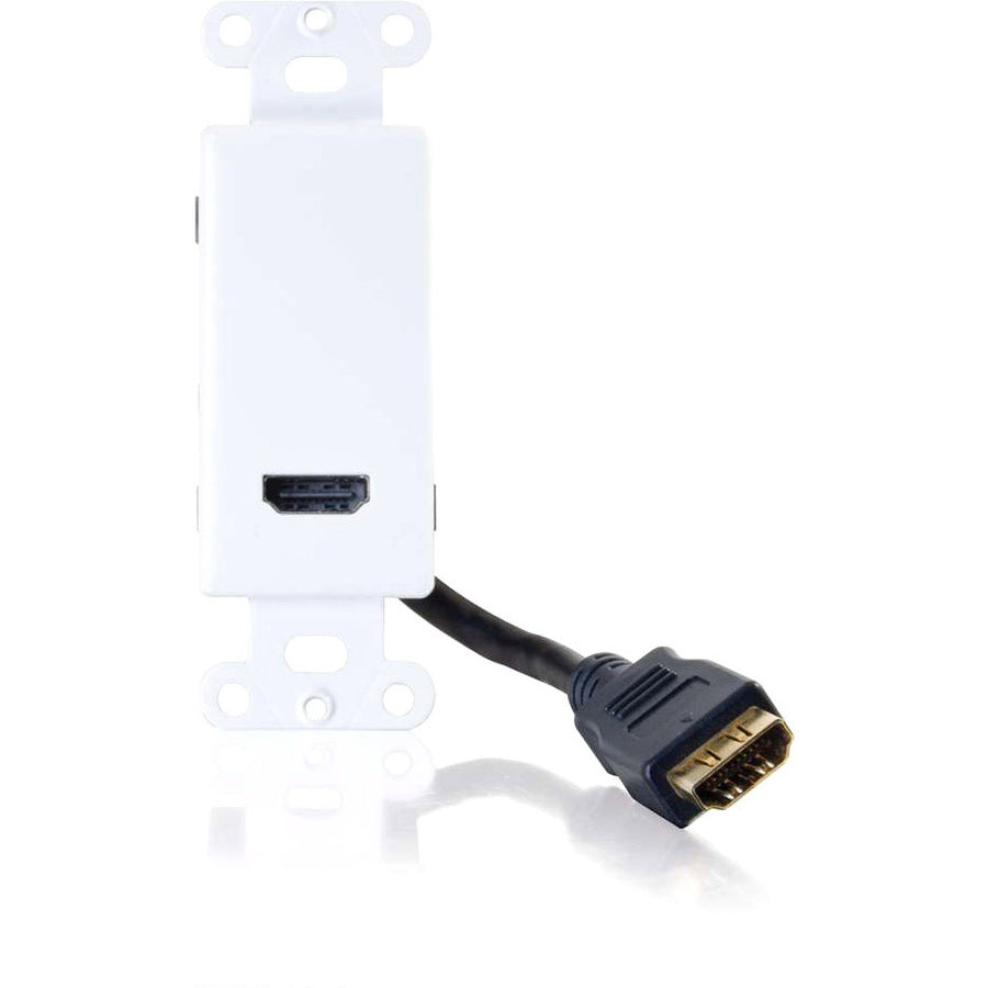 C2G HDMI Pass Through - Decorative Wall Plate - White 41043