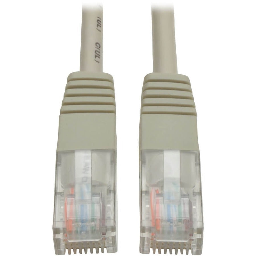 Eaton Tripp Lite Series Cat5e 350 MHz Molded (UTP) Ethernet Cable (RJ45 M/M), PoE - Gray, 50 ft. (15.24 m) N002-050-GY