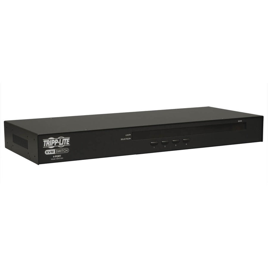Tripp Lite by Eaton 4-Port 1U Rack-Mount USB/PS2 KVM Switch with On-Screen Display B042-004
