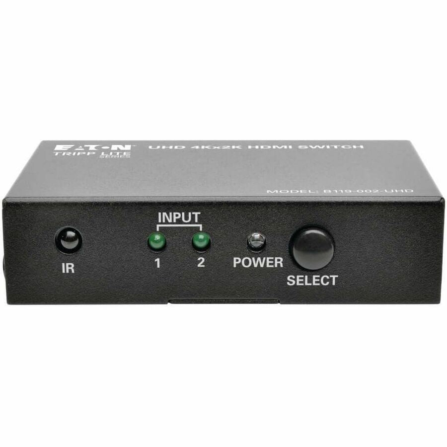 Eaton Tripp Lite Series 2-Port HDMI Switch with Remote Control - 4K @ 60 Hz, 4:4:4, HDR, 3D, HDCP 2.2, EDID B119-002-UHD