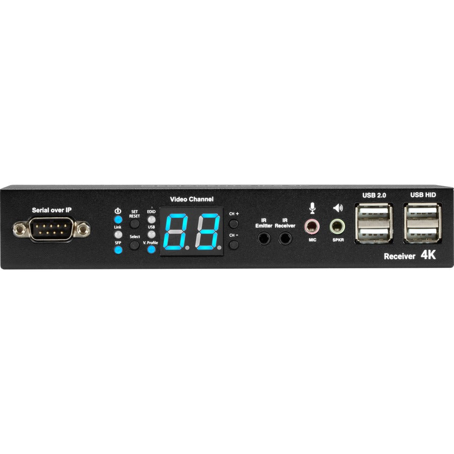 Black Box MediaCento IPX 4K Receiver - HDMI, USB, Serial, IR, Audio VX-HDMI-4KIP-RX