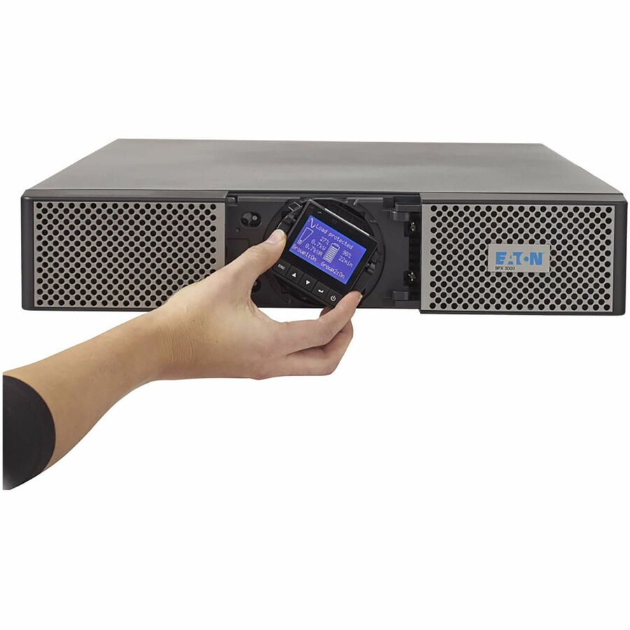 Eaton 9PX 1000VA 900W 208V Online Double-Conversion UPS - C14 Input, 8 C13 Outlets, Cybersecure Network Card Option, Extended Run, 2U Rack/Tower - Battery Backup 9PX1000GRT