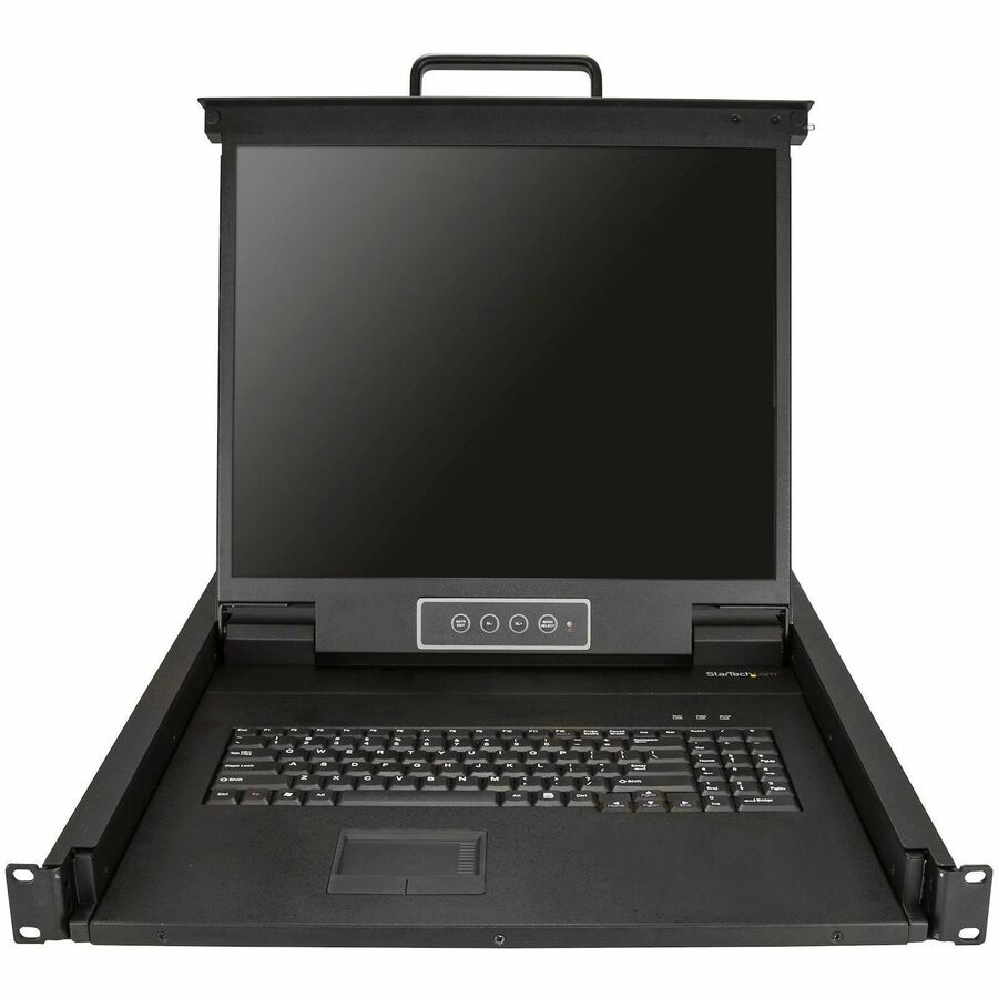 StarTech.com Rackmount KVM Console - 1U 19" LCD Monitor Single Port VGA KVM Server Rack Drawer includes Cables & Hardware - USB Support RKCONS1901