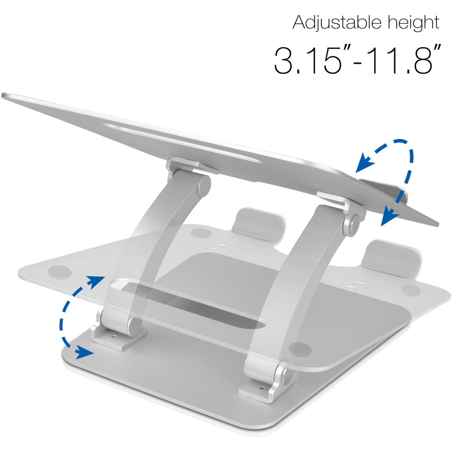 SIIG Adjustable Aluminum Laptop Stand for Macbook and PC CE-MT2C12-S1