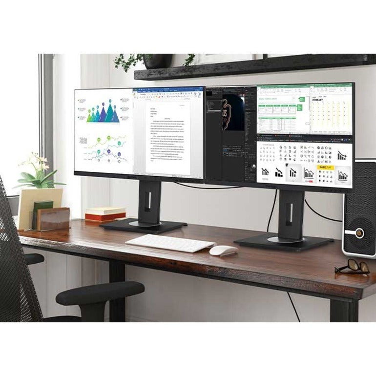 ViewSonic VG2456 24 Inch 1080p Monitor with USB C 3.2, Docking Built-In Gigabit Ethernet and 40 Degree Tilt Ergonomics for Home and Office VG2456