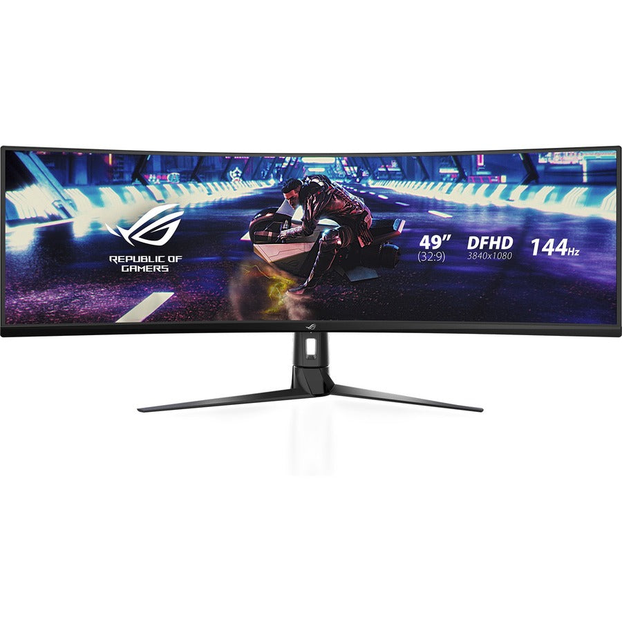 Asus ROG Strix XG49VQ 49" Class Double Full HD (DFHD) Curved Screen Gaming LCD Monitor - 32:9 - Black XG49VQ