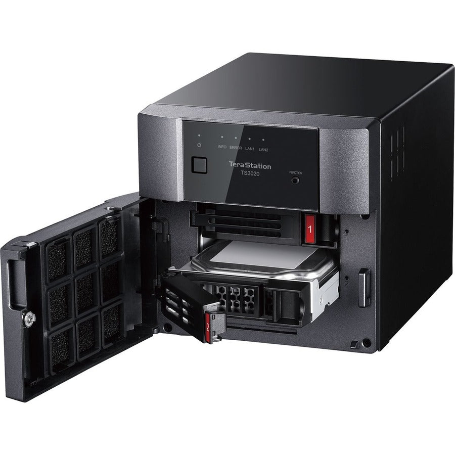 BUFFALO TeraStation 3220 2-Bay SMB 8TB (2x4TB) Desktop NAS Storage w/ Hard Drives Included TS3220DN0802