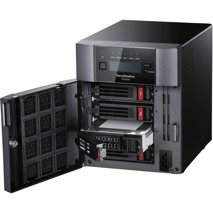 BUFFALO TeraStation 5420 4-Bay 8TB (2x4TB) Business Desktop NAS Storage Hard Drives Included TS5420DN0802