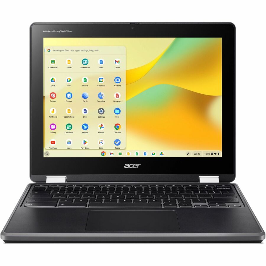 Acer Chromebook Spin 512 R856TN R856TN-P20G 12" Touchscreen Convertible 2 in 1 Chromebook - HD+ - Intel N200 - 8 GB - 64 GB Flash Memory - English (US) Keyboard - Shale Black NX.KE4AA.002