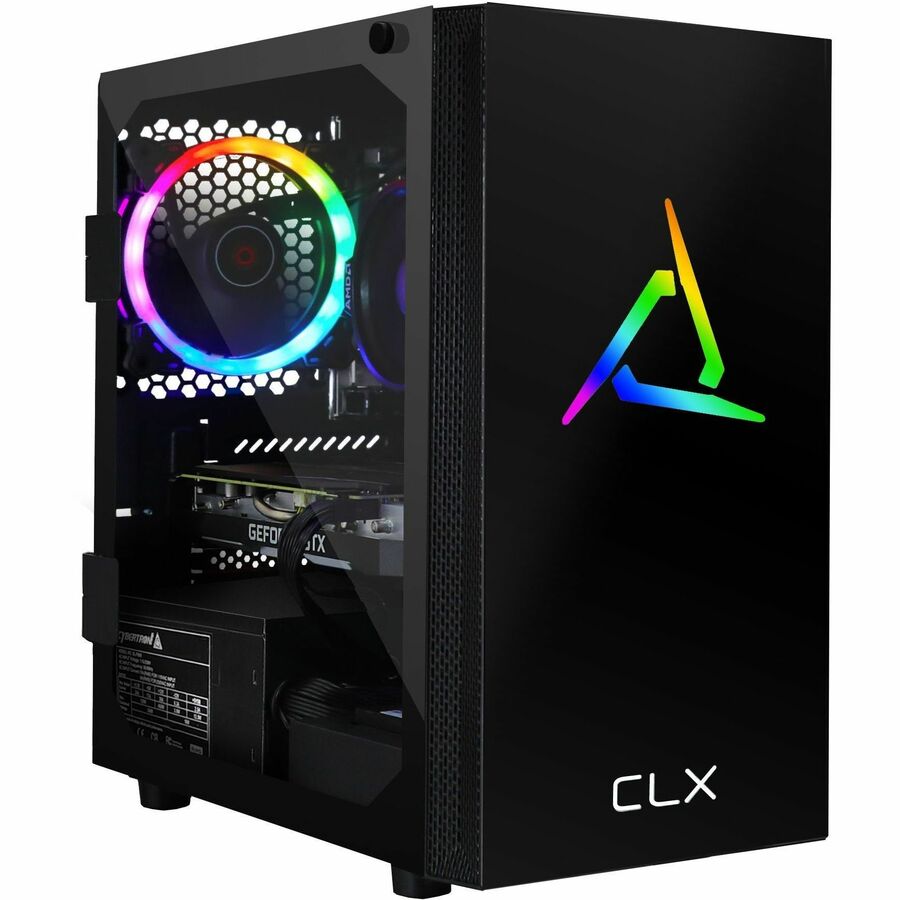 CLX SET TGMSETGXM0501BM Gaming Desktop Computer - AMD Ryzen 5 3600 - 8 GB - 480 GB SSD - Mini-tower - Black TGMSETGXM0501BM