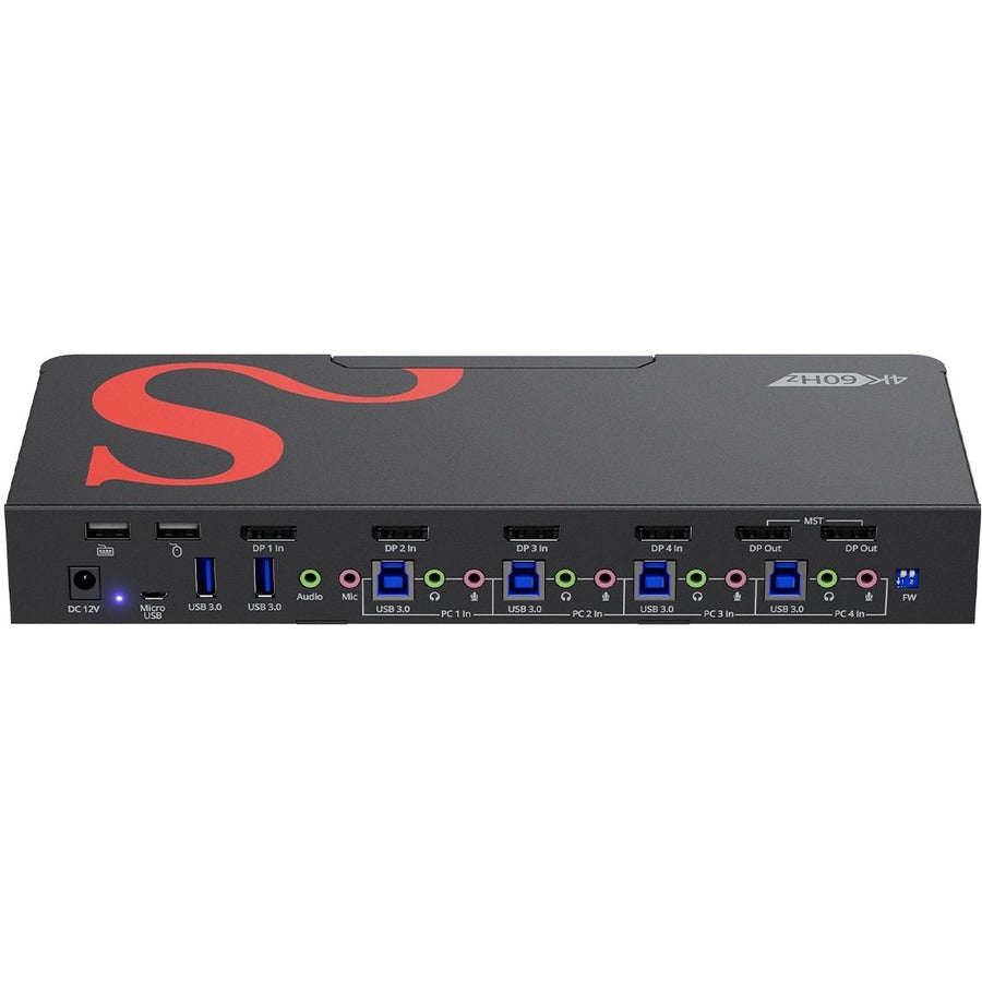 SIIG 4-Port DisplayPort 1.4 8K MST Dual Head KVM Console Switch CE-KV0H11-S1