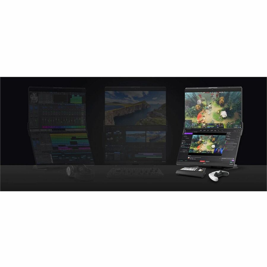 Mobile Pixels Geminos T 24" Dual-Stacked 1080p Monitors with Multi-Touch and Webcam 116-1001P03