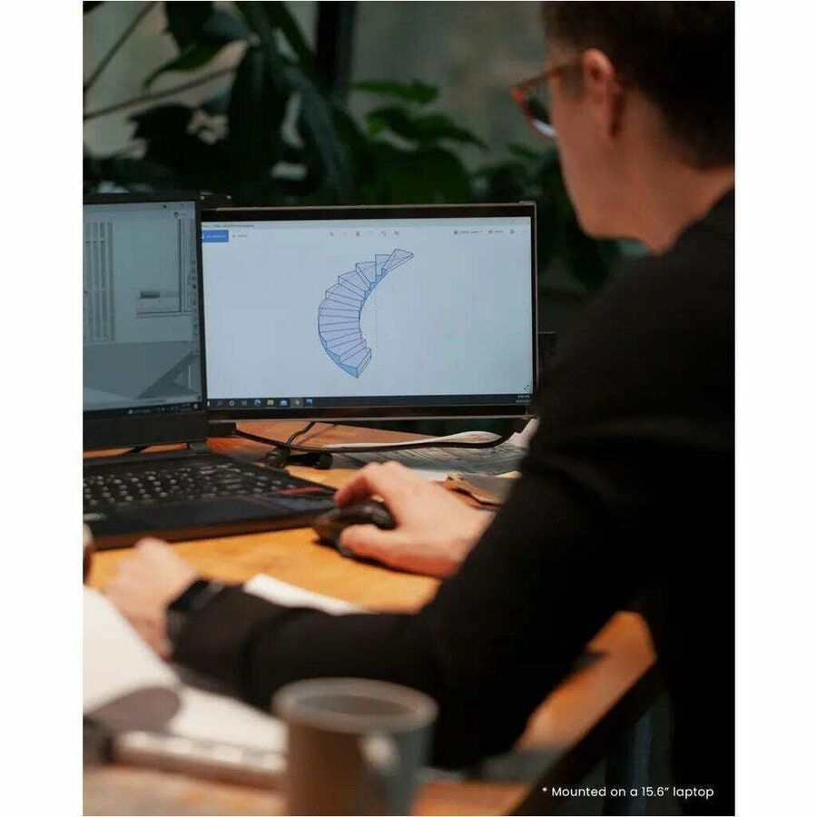 Mobile Pixels Duex Max DS 14" Class LCD Monitor - Black 101-1007P06