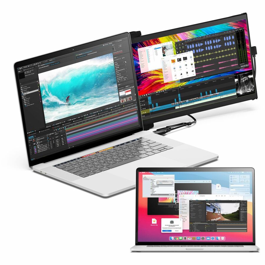 Mobile Pixels Duex Max DS 14" Class LCD Monitor - Black 101-1007P06