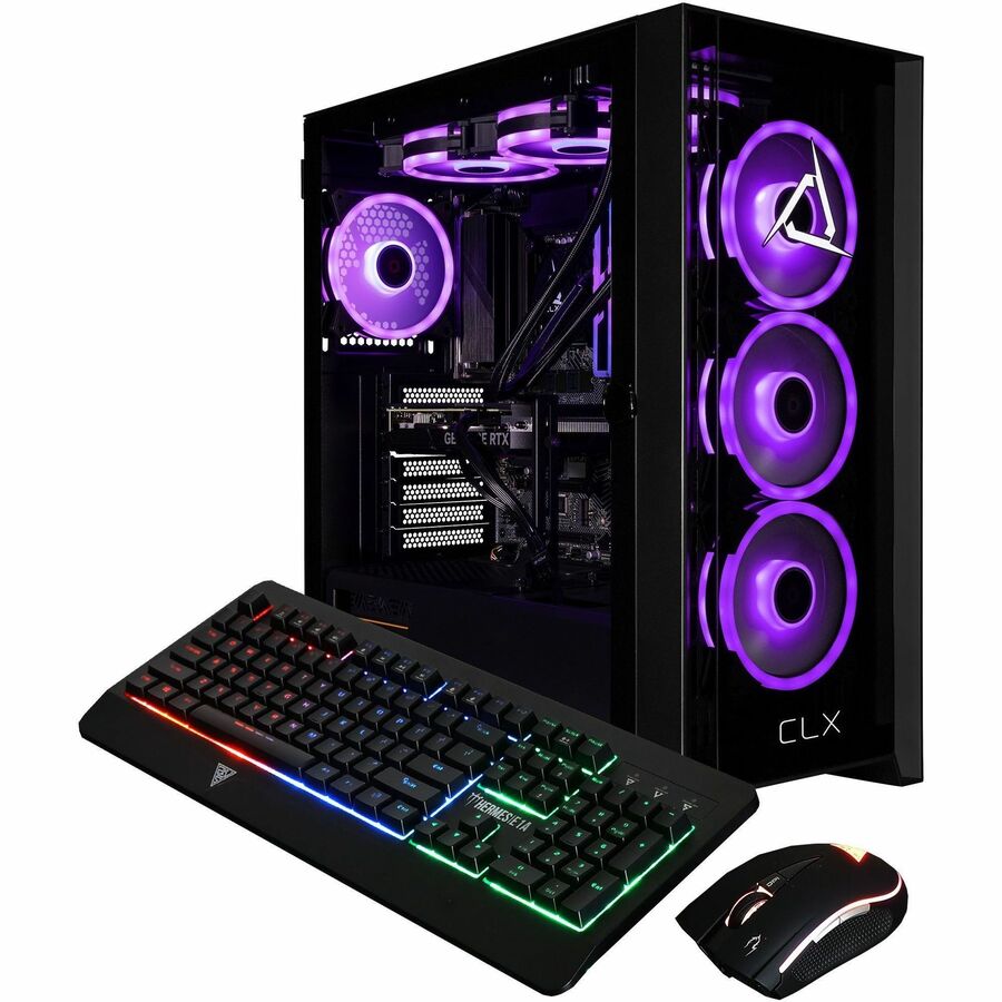 CLX SET Gaming Desktop Computer - Intel Core i7 14th Gen i7-14700KF - 32 GB - 2 TB SSD - Mid-tower - Black TGMSETRTU4300BM