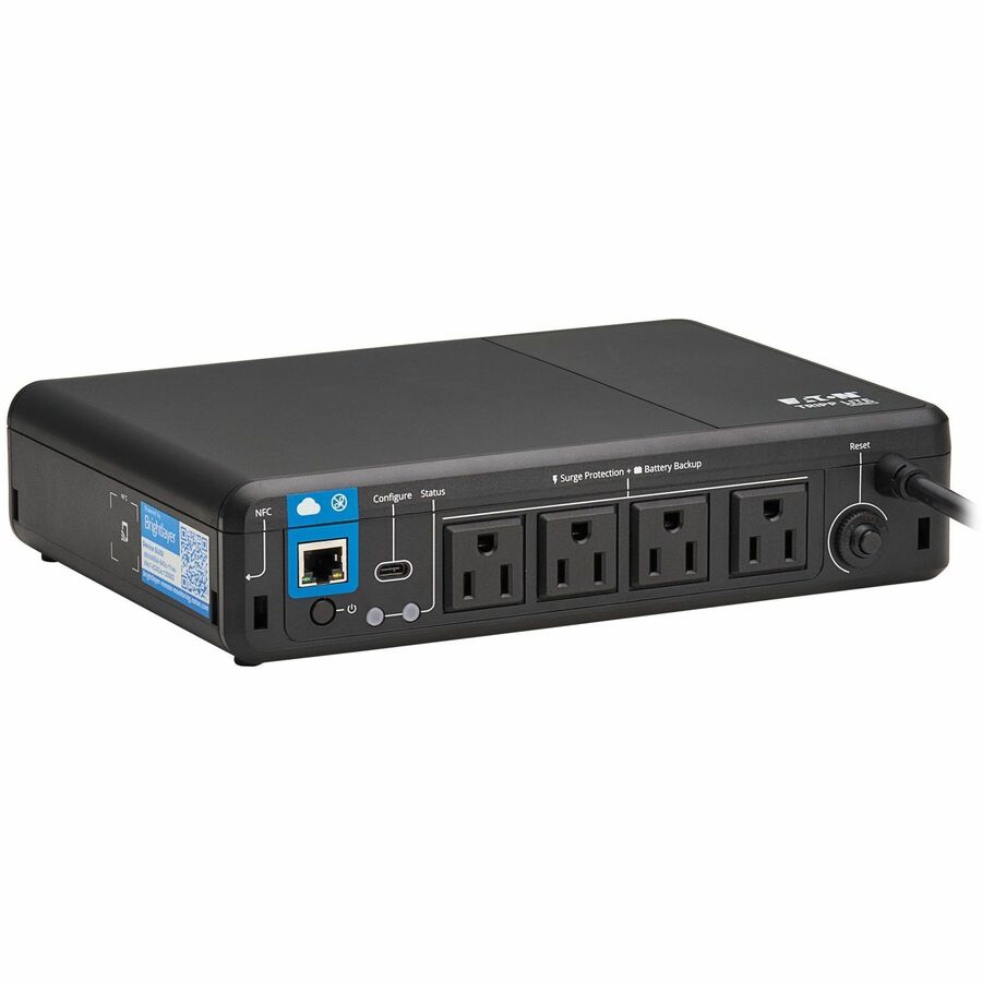 Eaton Tripp Lite Series 600VA 300W 120V Standby Cloud-Connected UPS with Remote Monitoring - 4 NEMA 5-15R Outlets (Surge + Battery Backup), 5-15P Plug, Desktop BC600RNC