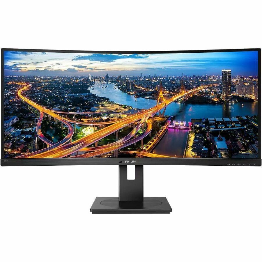 PHILIPS 346B1C/17 34 inch Monitor, Cuved, LED, UltraWide QHD, USB-C, 4 Year Manufacturer Warranty, TAA Compliant - 34" 346B1C/17