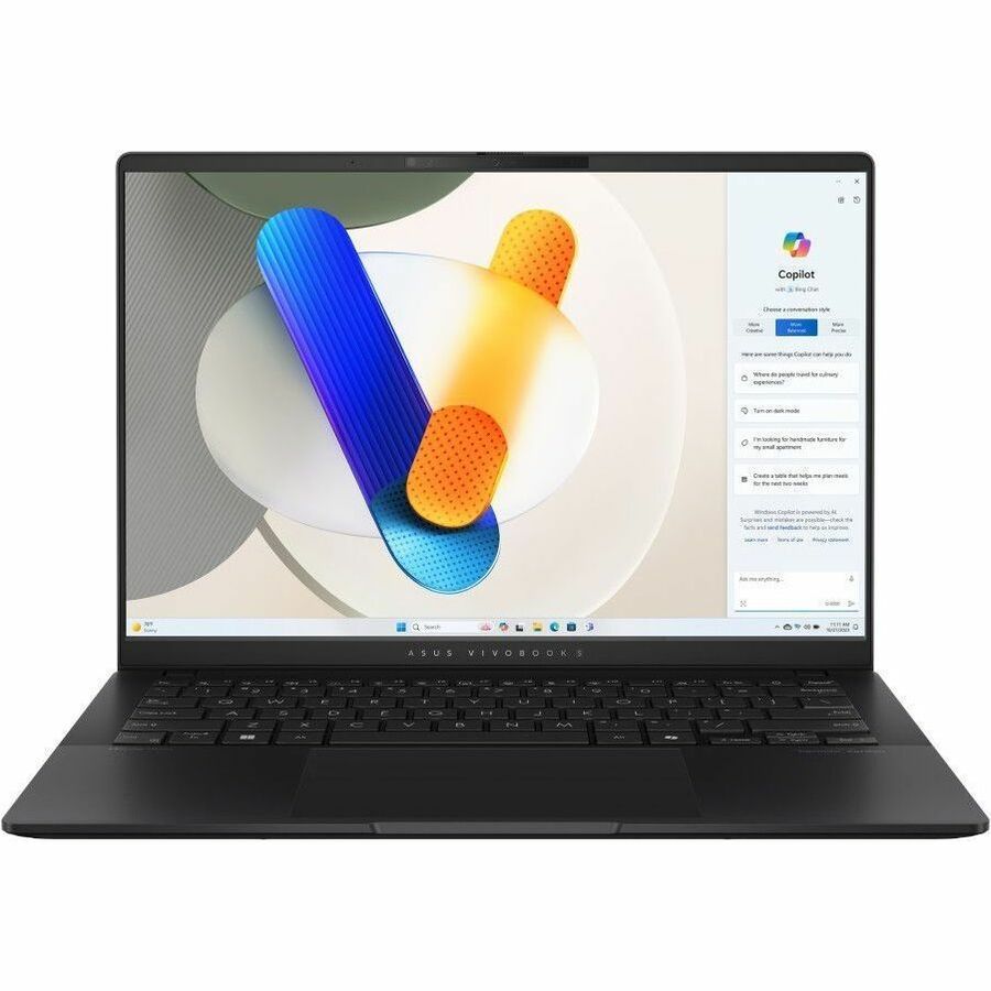 Asus Vivobook S 14 OLED M5406 M5406WA-DS76 14" Notebook - 3K - AMD Ryzen AI 9 365 - 24 GB - 512 GB SSD - Neutral Black M5406WA-DS76