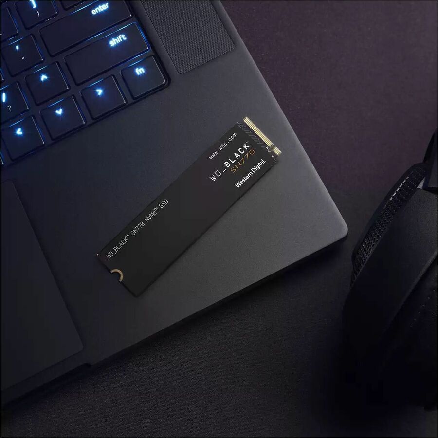 WD Black SN770 WDS100T3X0E-00B3N0 1 TB Solid State Drive - M.2 2280 Internal - PCI Express NVMe (PCI Express NVMe 4.0 x4) WDS100T3X0E-00B3N0
