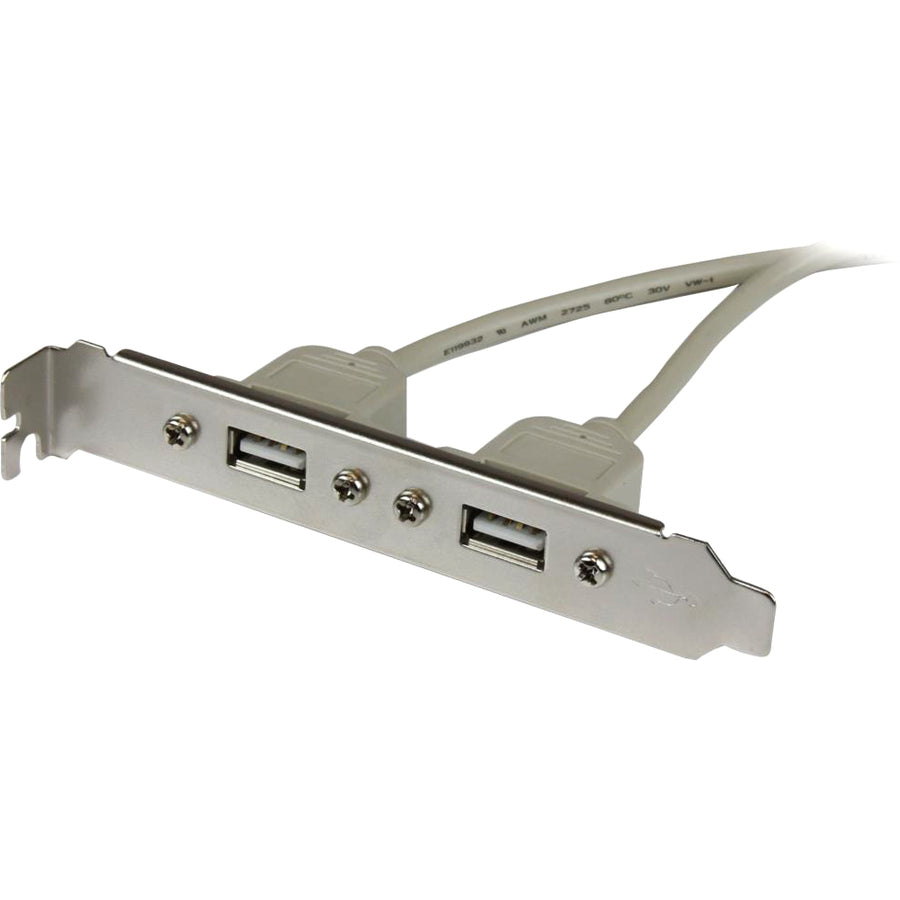 StarTech.com 2 Port USB A Female Slot Plate Adapter Cable USBPLATE