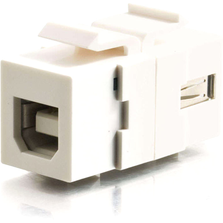 C2G Snap-In USB A/B Female Keystone Insert Module - White 28751