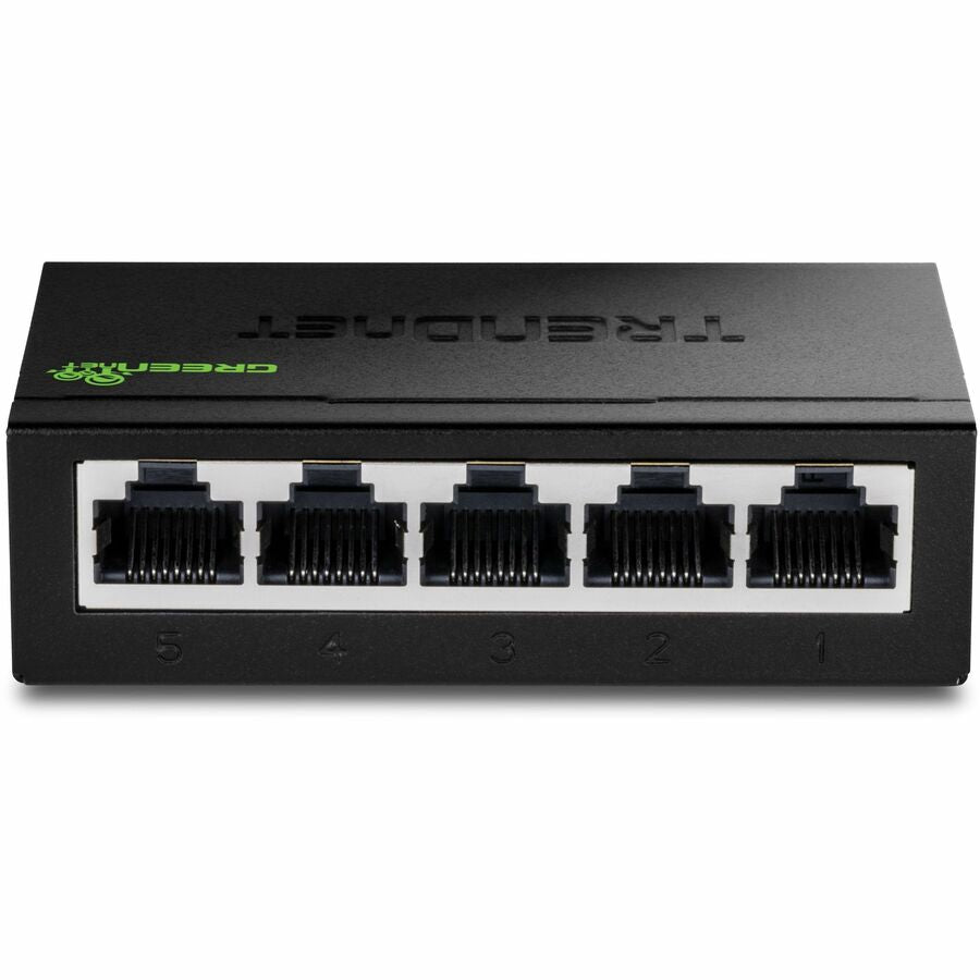 TRENDnet 5-Port Mini Gigabit Switch, TEG-S50g, GREENnet Technology, NDAA + TAA Compliant, Desktop Metal Ethernet Network Switch, 5 x Gigabit Ports, Fanless, Lifetime Protection, Black TEG-S50G