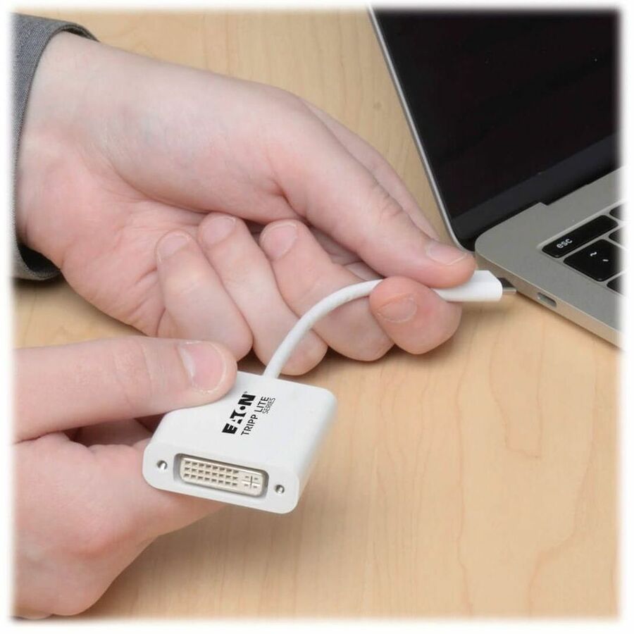 Eaton Tripp Lite Series USB-C to DVI Adapter with Alternate Mode - DP 1.2, White U444-06N-DVI-AM