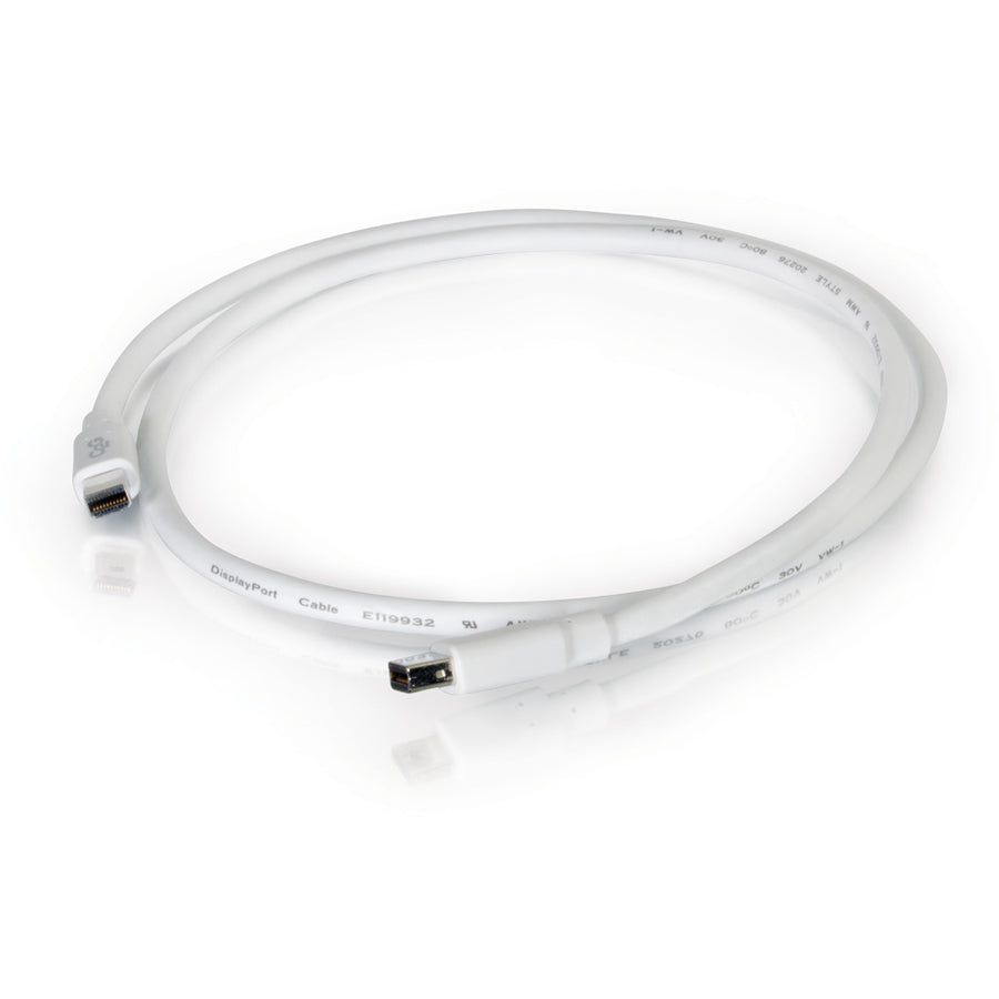 C2G 3ft Mini DisplayPort Cable 4K 30Hz - White 54410