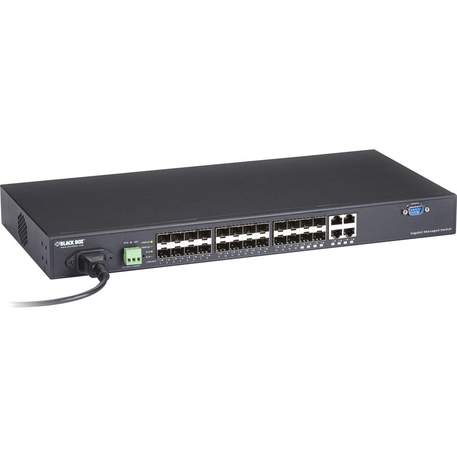 Black Box SFP Gigabit Managed Fiber Switch - 24-Port LGB5124A-R2
