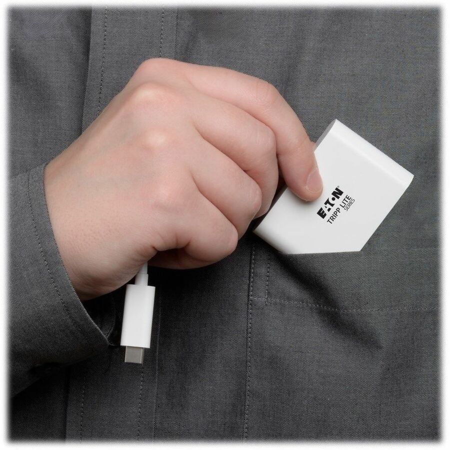 Eaton Tripp Lite Series USB-C to HDMI Adapter with USB 3.x (5Gbps) Hub Port and PD Charging, HDCP, White U444-06N-HU-C