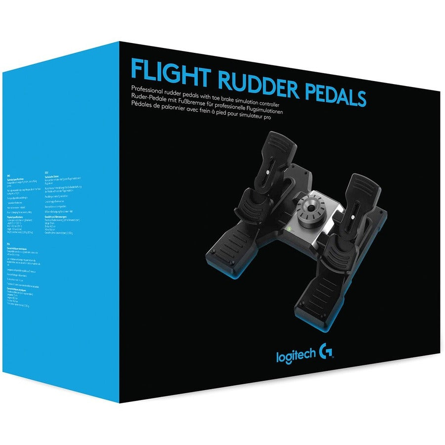 Saitek Flight Rudder Pedals Professional Simulation Rudder Pedals with Toe Brake 945-000024