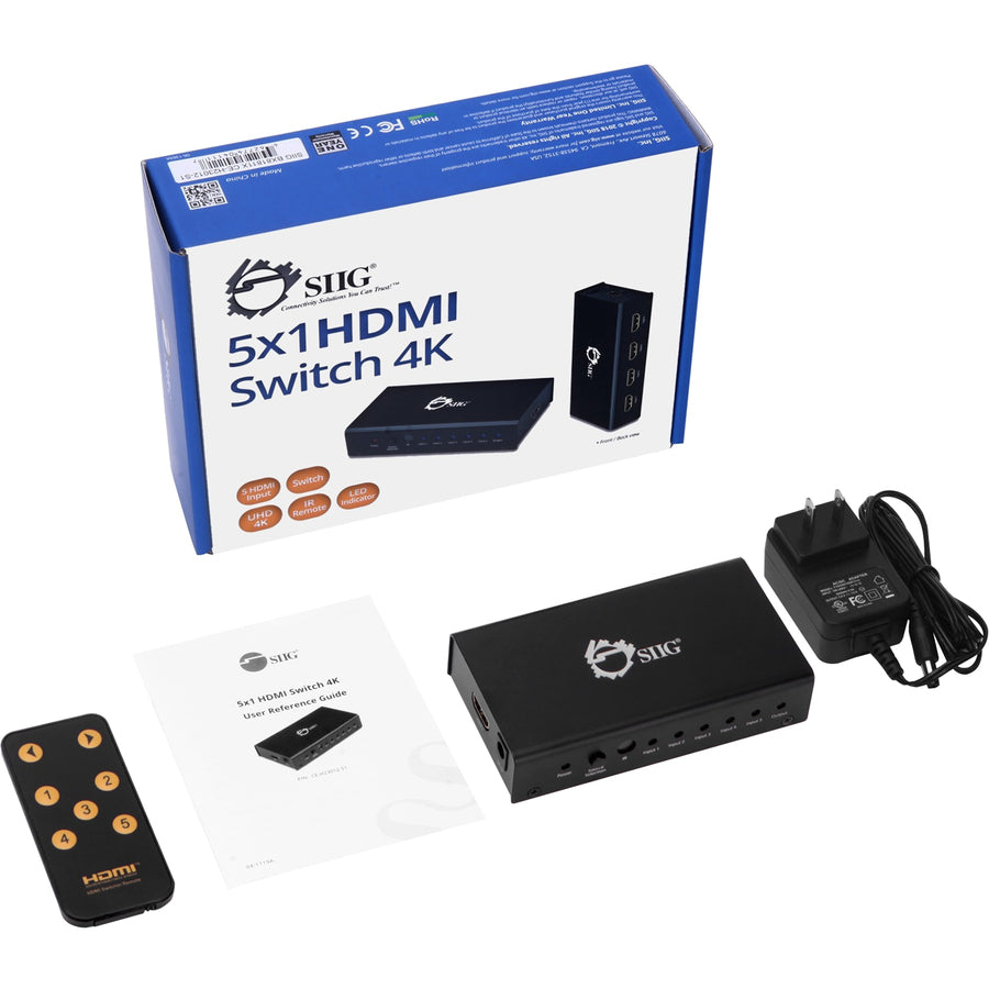 SIIG 5x1 HDMI Switch 4K CE-H23012-S1