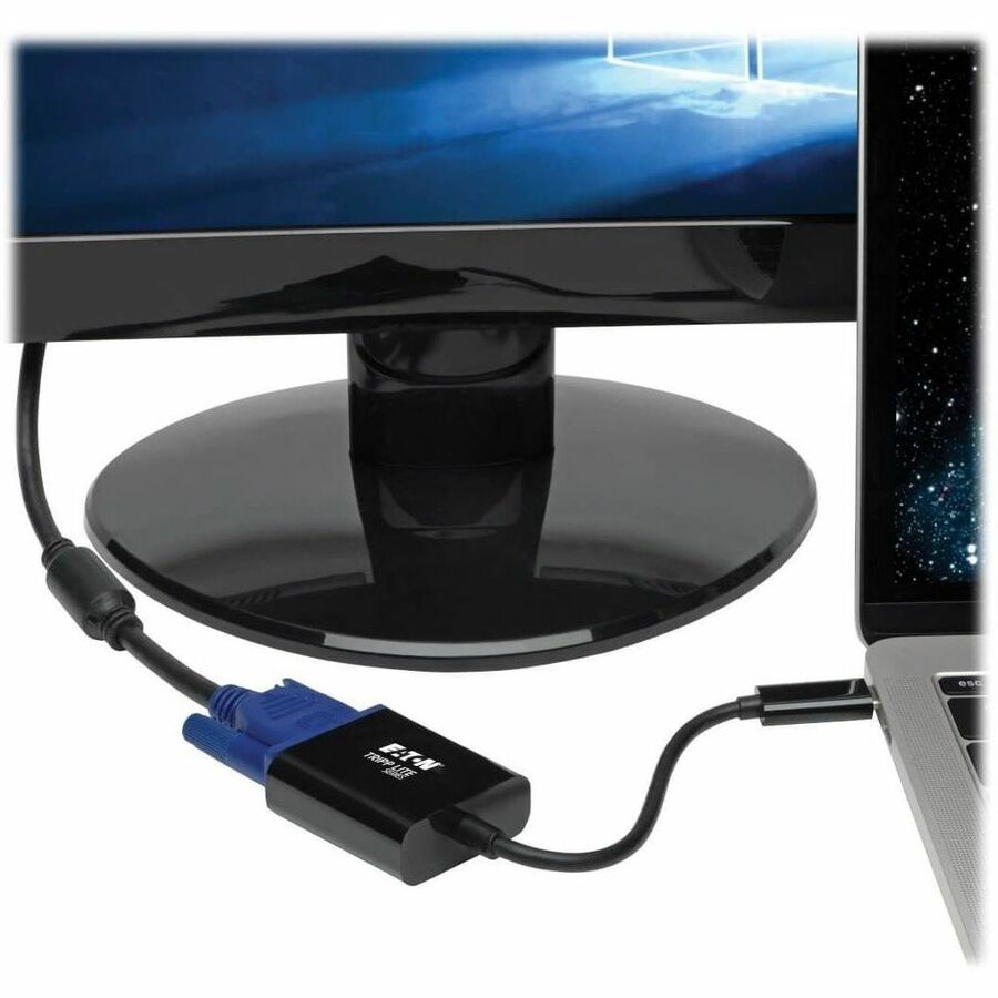 Eaton Tripp Lite Series USB-C to VGA Adapter with Alternate Mode - DP 1.2, Black U444-06N-VB-AM