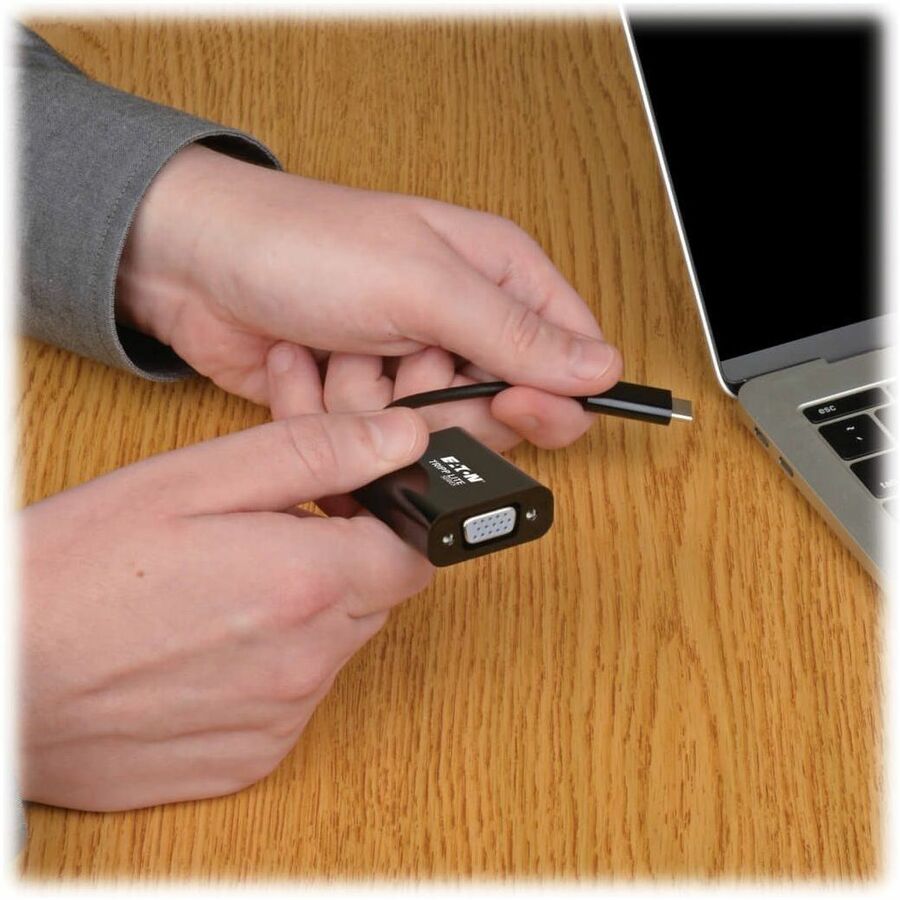 Eaton Tripp Lite Series USB-C to VGA Adapter with Alternate Mode - DP 1.2, Black U444-06N-VB-AM