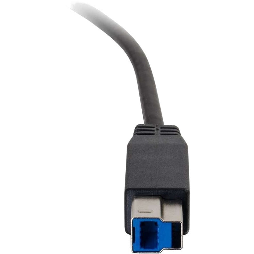 C2G 6ft (1.8m) USB 3.0 (USB 3.1 Gen 1) USB-C to USB-B Cable M/M - Black 28866