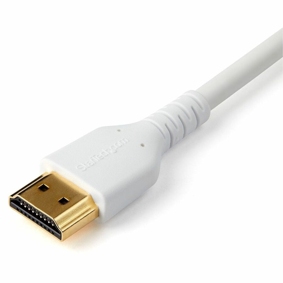 StarTech.com 2m Premium Certified HDMI 2.0 Cable with Ethernet - 6ft High Speed UHD 4K 60Hz HDR Durable Rugged Ultra HD HDMI Monitor Cord RHDMM2MPW